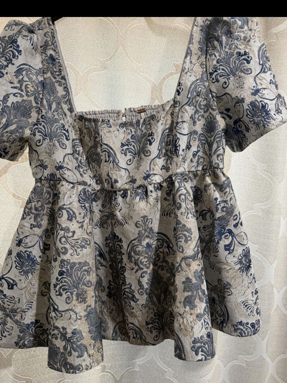 NWT FREE PEOPLE Eloise Jacquard Blouse SZ. S MSRP $168 - Picture 2 of 4